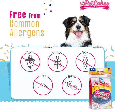 Dog Birthday Cake Kit, All Natural Treats, Turkey Flavor, for Puppy to Large Dogs, 5.5 Oz
