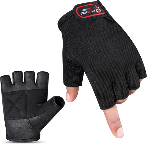FIT TO LEAD TRADERS Weightlifting Gym Gloves Workout Gloves for Men & Women with Wrist Support,