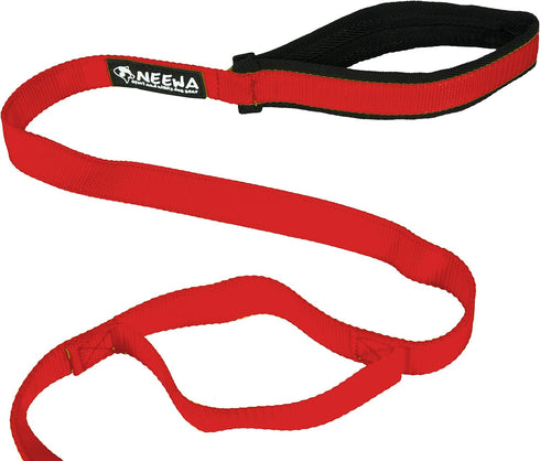 Neewa Dog Leash with Handle, One-Size-Fits-All, Red