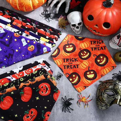 50 Pack Xuniea Halloween Dog Bandanas Large Dog Bib Scarf Pet Bandana Handkerchief Accessories for Medium Small Puppy