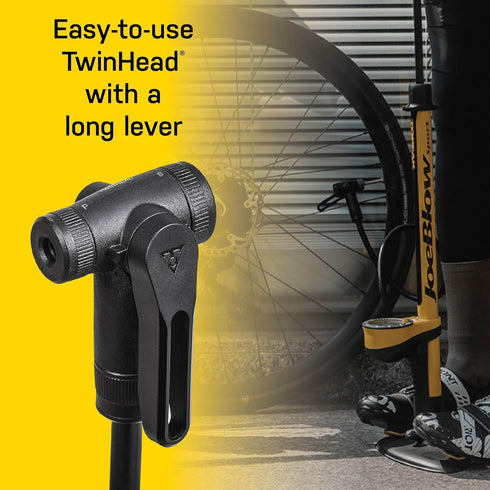 Topeak Joe Blow Sport III High Pressure Floor Pump, Yellow