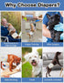 360 Indicator,S,48PCS Dono Disposable Male Dog Diapers, Super Absorbent Male Dog Wraps for Small to Large Dogs