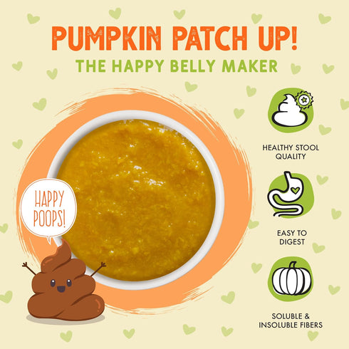 Weruva Pumpkin Patch Up! Pumpkin Puree Pet Food Supplement - 1.05oz Pouch, Pack of 12