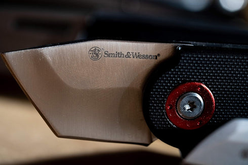 Smith & Wesson Benji 2.5in Folding Keychain Knife, 1.75in Modified Tanto Blade, G10 Handle for Outdoor EDC