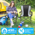 450 LBS Oversized Folding Camping Chair for Adults, Supports Camping Chairs, Heavy Duty Camping Chair with Side