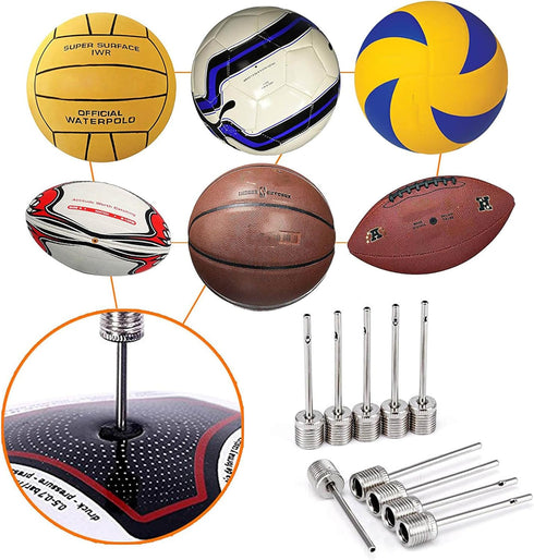 6 Mobi Lock Pcs Ball Pump Inflation Needle - Stainless Steel Air Pump Needles - Ideal for Blowing Up Football