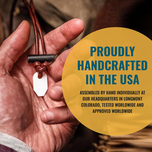 Wazoo The Bushcraft Fire Starter Necklace - USA Handcrafted Survival Necklace for Men