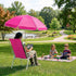 220lbs Outvita Beach Chair with Umbrella, Outdoor Folding Chair High Strength Cleanable Fabric Lightweight