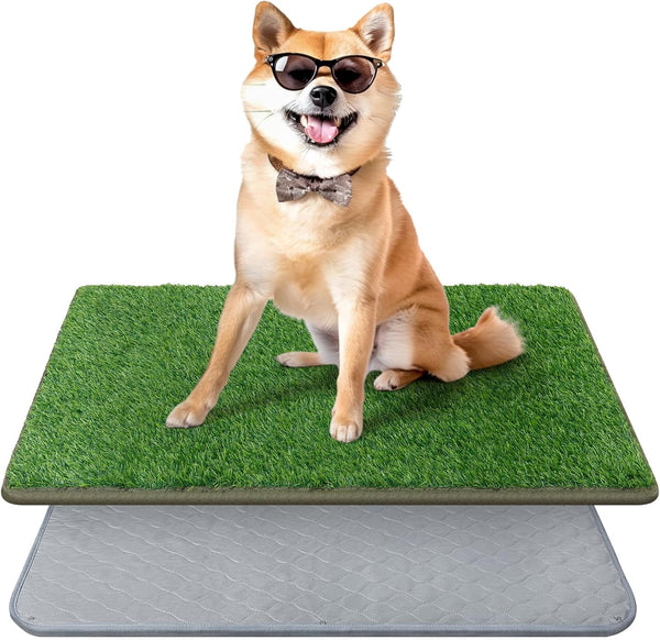 PICK FOR LIFE Dog Grass Mat with Pee Pad,Artificial Indoor Grass Potty