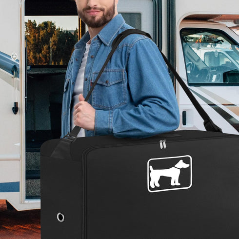 SIRUITON Dog Playpen Storage Bag - Fits 40" H 8 Panels and 9 Stakes, with Reinforcing Plate & Shoulder Strap