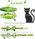 St. Patrick's Cat Collar with Bow Tie and Bell, Breakaway Lucky Irish Shamrock Collar for Male and Female Cats