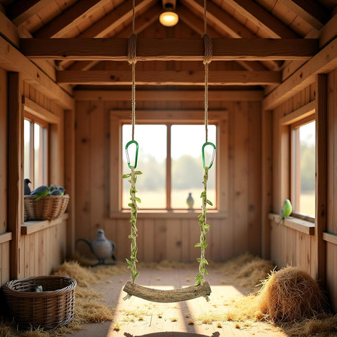 PurYupearl Chicken Swing Chicken Toy Perch Chicken Stand Bird Chew Toy for Birds Parrots Training Stand Holder Bird Toy