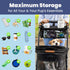 14"-19" rubyloo Dog Stroller Caddy Organizer with Poop Bag Dispenser, Treat Pocket, Water Bowl Dog Stroller Accessories