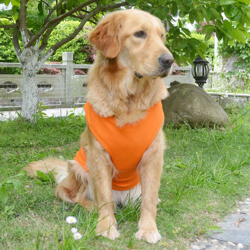 Lovelonglong 2019 Summer Pet Clothing, Dog Blank T-Shirts, Ribbed Tanks for Large Medium Small Dogs (100% Cotton,