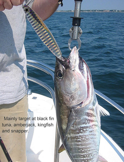 Saltwater Fishing Jigs, 6pcs Vertical Flat Jigging Lure for Tuna, Amberjack, Kingfish, and Snapper Fishing