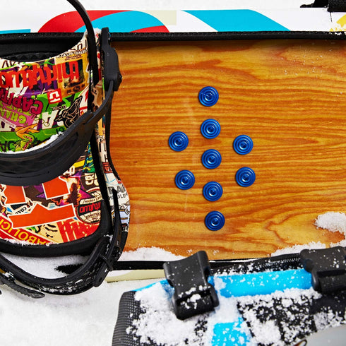 XCMAN 4 Layer-Cone Studs Aluminum Snowboard Stomp Pad Dia 7.87 Inch - 9pcs