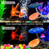 2Pcs Betta Fish Mushroom Hammock with 30 Luminous Stones, Soft Silicone Aquarium Rest Bed