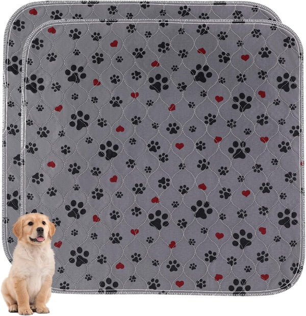 Washable Pee Pads for Dogs,2 Pack Extra Large 42"x42" Super Absorbent Reusable