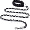 Chew Proof Chain Dog Leash, 5.5ft Heavy Duty Metal Lead with Soft Rope Handle for Medium Large Dogs