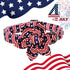 Lionheart Glory Adjustable American Flag Dog Collar, Heavy Duty Patriotic Flower Collar for Small Dogs