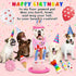 Dog Birthday Toys - Happy Birthday Gift for Dogs, Squeaky Plush Cake Hat Bandana for Small & Medium Dog Birthday Party