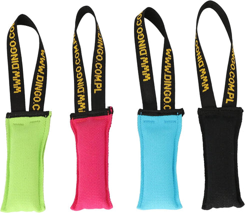 Dingo Dog Tug Toy with Handle, Dog Bite Pillow for Tug of War, Colorful Cotton, Size S, Z30001