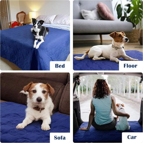 Kritter Planet No Slip Pet Couch Cover - Waterproof Dog Bed Pad, Washable Furniture Protector Mat for Dogs Cats