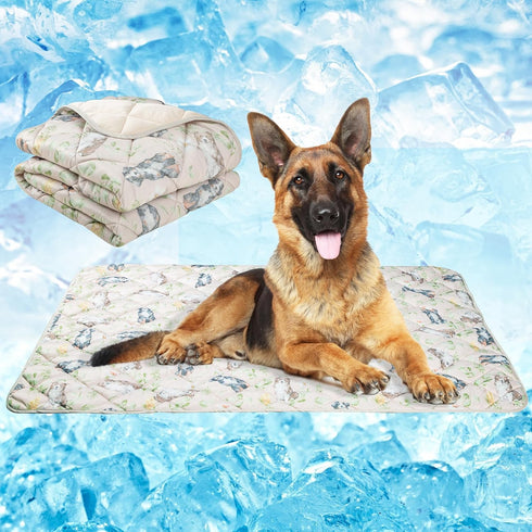 Dog Cooling Mat, Pet Washable Non-Toxic Summer Dogs Cats Cooling Pads, Ice Blanket for Indoor & Outdoor Dog Beach