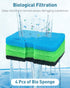 Pawfly 16 Pcs Aquarium Filter Media Sponge Foam Floss for Cascade 700/1000 CCF2UL/CCF3UL