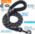 Heavy Duty Dog Leash - Comfortable Padded Handle, 5 ft Long - Dog Leashes for Small Medium Large Dogs (Leash+Collar M Neck 16"-20", Black)