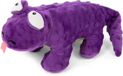 goDog Action Plush Lizard Animated Squeaky Dog Toy, Chew Guard Technology - Purple, One Size