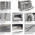 Henkelion Large Dog Cat Carrier: Soft Sided Carrier for Puppies up to 25Lbs, Collapsible Travel Carrier, Grey