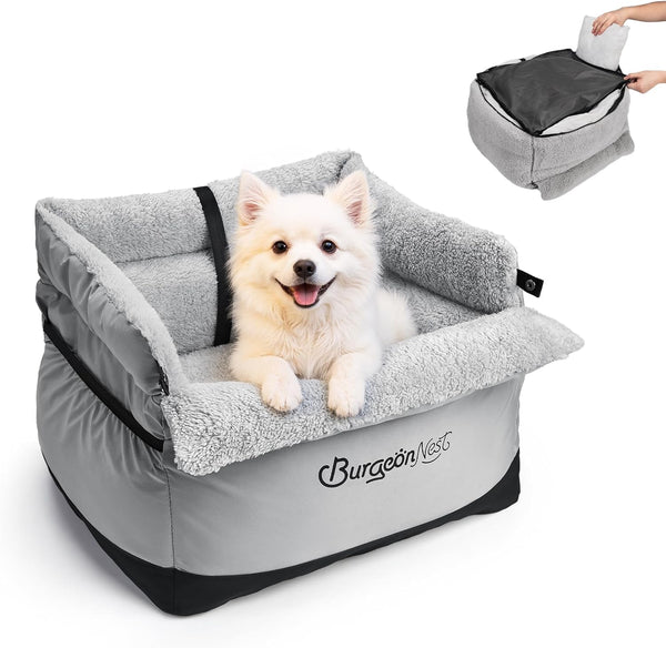 BurgeonNest Dog Car Seat for Small Dogs up to 25 lbs -