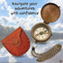 Handmade Vintage Brass Pocket Compass with Lid - Perfect Maritime Gift