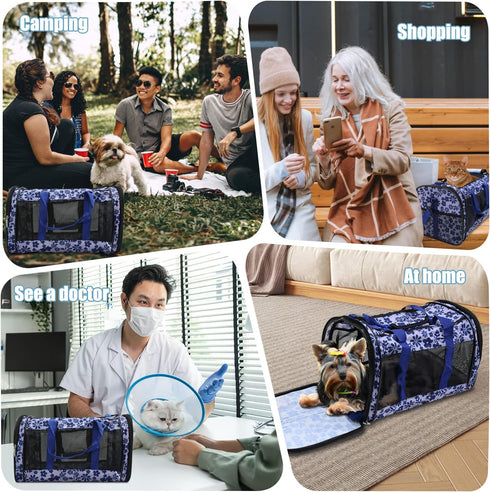 GOOPAWS Soft-Sided Kennel Pet Carrier for Small Dogs, Cats, Puppy, Airline Approved Cat Carriers Dog Carrier