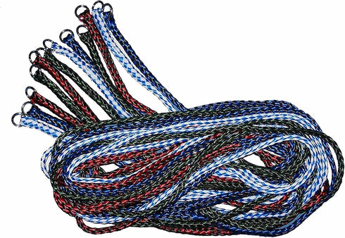 Downtown Pet Supply 6 Pack Braided Poly Slip Lead Dog Leash, 5' Long, Durable Universal Slip Leash for Groomers &
