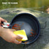 REDCAMP Camping Cookware Mess Kit, Lightweight Non-Stick Cooking Pot and Frying Pan with Mesh Bag