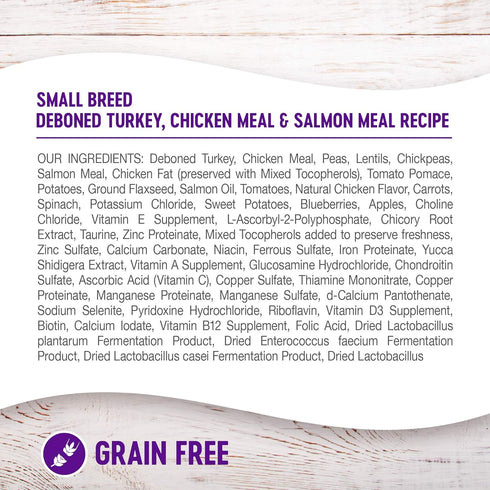 Wellness Complete Health Grain-Free Small Breed Dry Dog Food, Natural Ingredients, 11-Pound Bag