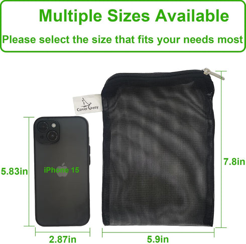 10 Pieces Aquarium Filter Media Bags, Fish Tank Mesh Reusable Bags with Zipper for Activated Carbon