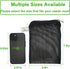 10 Pieces Aquarium Filter Media Bags, Fish Tank Mesh Reusable Bags with Zipper for Activated Carbon