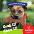 Chew'ems Durable Chewy Dog Toys, Long-Lasting Flavorful Chew Toys for Large Dog Breeds, Bacon-Flavored
