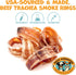 Pack (10 oz) Approved Beef Trachea for Dogs Smoke Rings - Natural Dog Chews Rawhide Free - Rich in Glucosamine