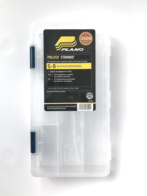 Plano Tackle Boxes, 4 Pack of 3500 Prolatch Stowaway Utility Boxes, Fishing Tackle Storage, Blue