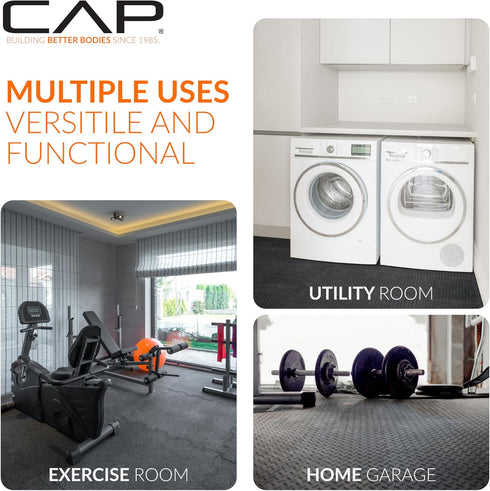 1/2 CAP Puzzle Exercise Mats | Thick EVA Interlocking Foam Tiles for Home Gym Flooring | Multiple Options
