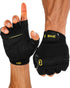 FitDA Workout Gloves for Men & Women - Fingerless Padded Weight Lifting Gloves