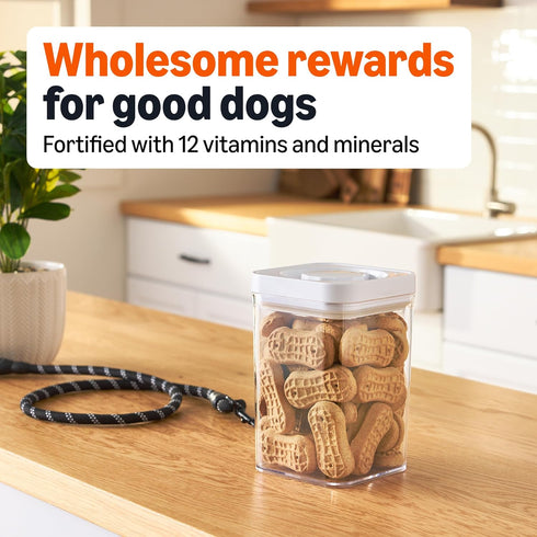 5 lb. Amazon Basics Crunchy Dog Biscuits Peanut Butter Flavor Dog Treats Box