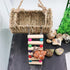 Neeenn Hermit Crab Hideout with Ladder, Wooden Hermit Crab Climbing Toys, Aquariums Ladder Bridge Ramp Toy, Small
