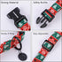 DOGWONG Christmas Cotton Dog Collar, Red Green Stripe Durable Soft Fabric Collar for Small Medium Large Dogs