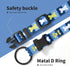 Mile High Life Dog Collar, Lightweight Nylon Puppy Collars with Cute Patterns for Small/Medium/Large Dogs (Blue Bone,