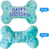 PrimePets Dog Birthday Toys, Plush Squeaky Toys, Birthday Party Supplies for Small, Medium, Large Dogs (Bone)